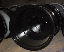 black off-road wheels with custom centers